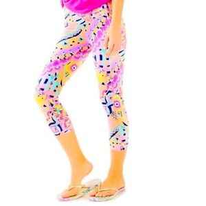 Lilly Pulitzer Luxletic Weekender Legging “Plantain Party”